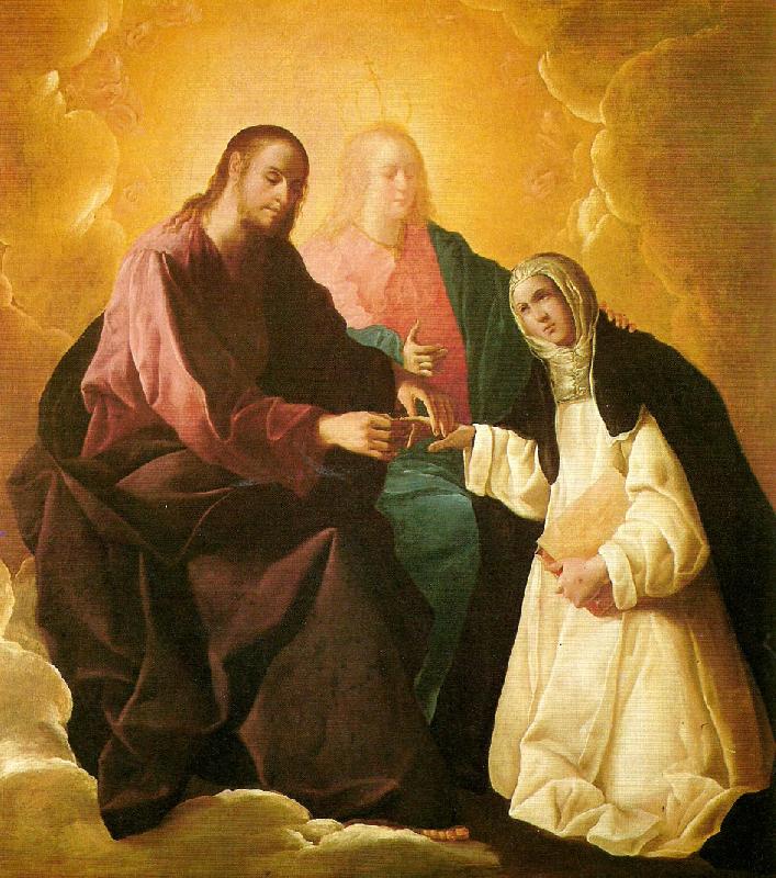 Francisco de Zurbaran mystical betrothal of st,catalina de siena oil painting image